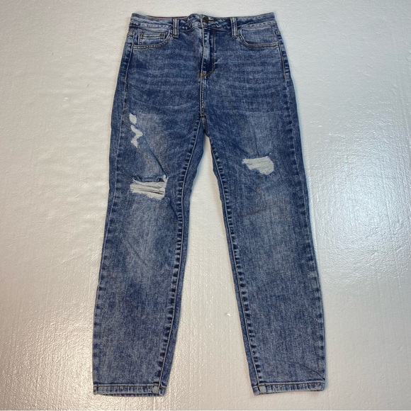 Revolve Cello Size 9 Stretch Mom Jeans Distressed Acid Washed‎ 30"x 25" Inseam - Picture 1 of 6
